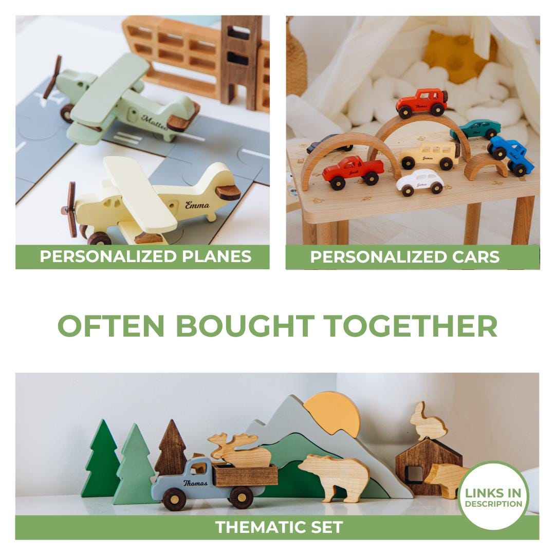 Toy Construction Excavator Handmade Wooden Construction Toy Vehicles Custom Baby Gifts Birthday Boy Gifts Kids Pretend Play First Christmas