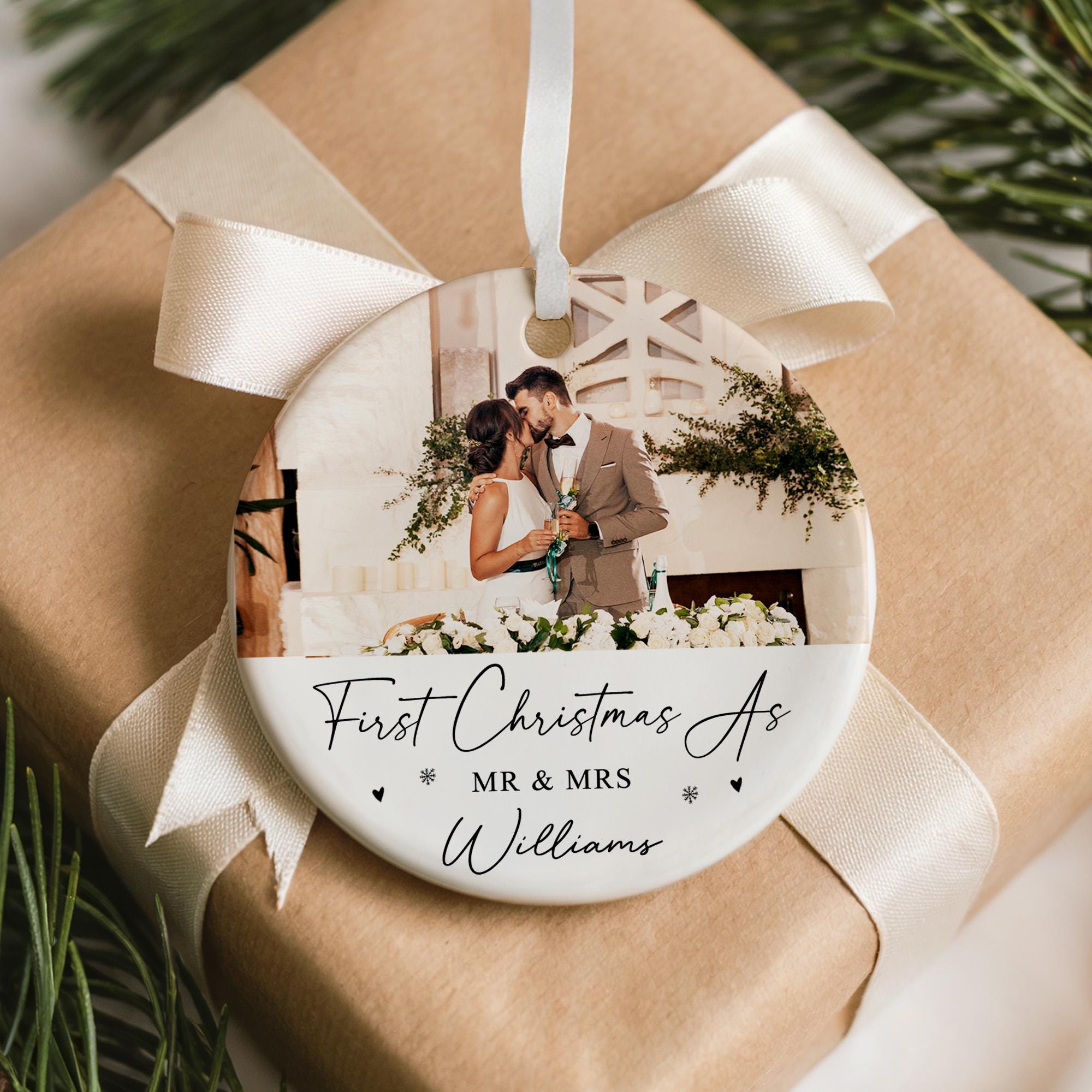 Personalised 1st Christmas as Mr and Mrs Bauble | First Christmas as Mr and Mrs Bauble, 1st Christmas Married Decoration