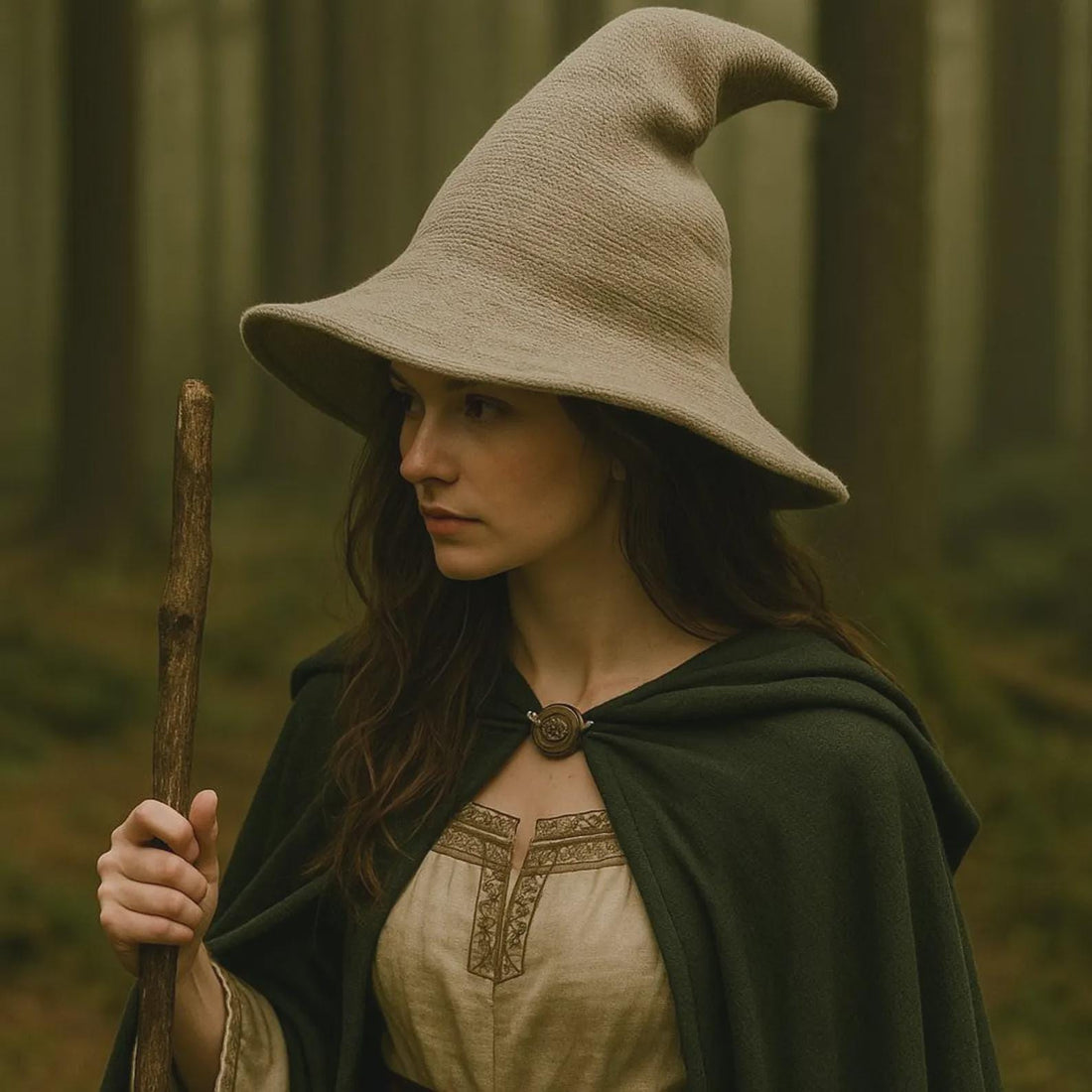 Medieval Witch Hat, Halloween Witchy Accessories for Ren Faire, Renaissance Fantasy Hat, Ren Fair Vintage Hat, Witchy Gothic Vampire Hat