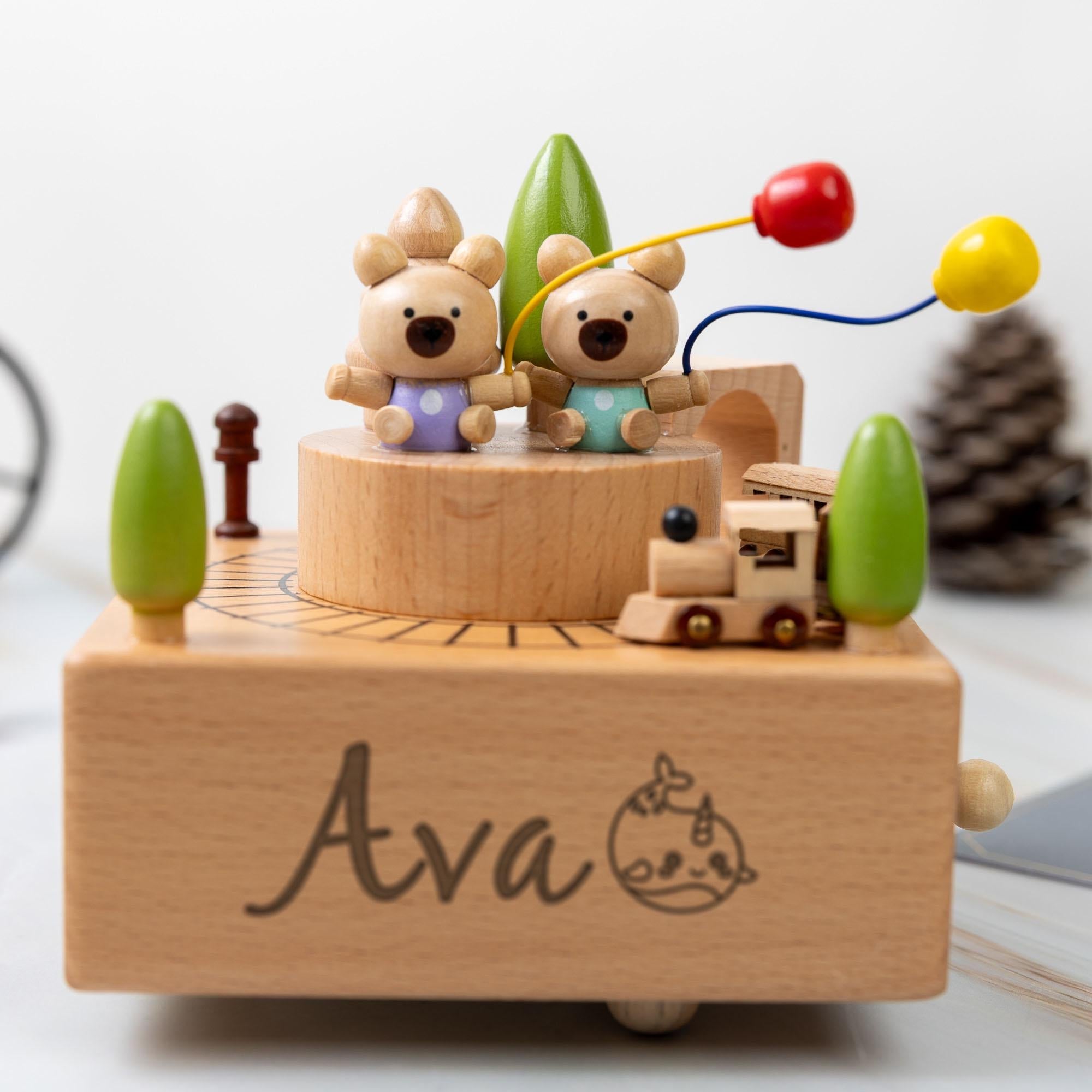 Personalised Wooden Musical Box,Keepsake Gift for Kids,Baby Shower Gift,Holiday Gift,Nursery Decor,Christmas Musical Box
