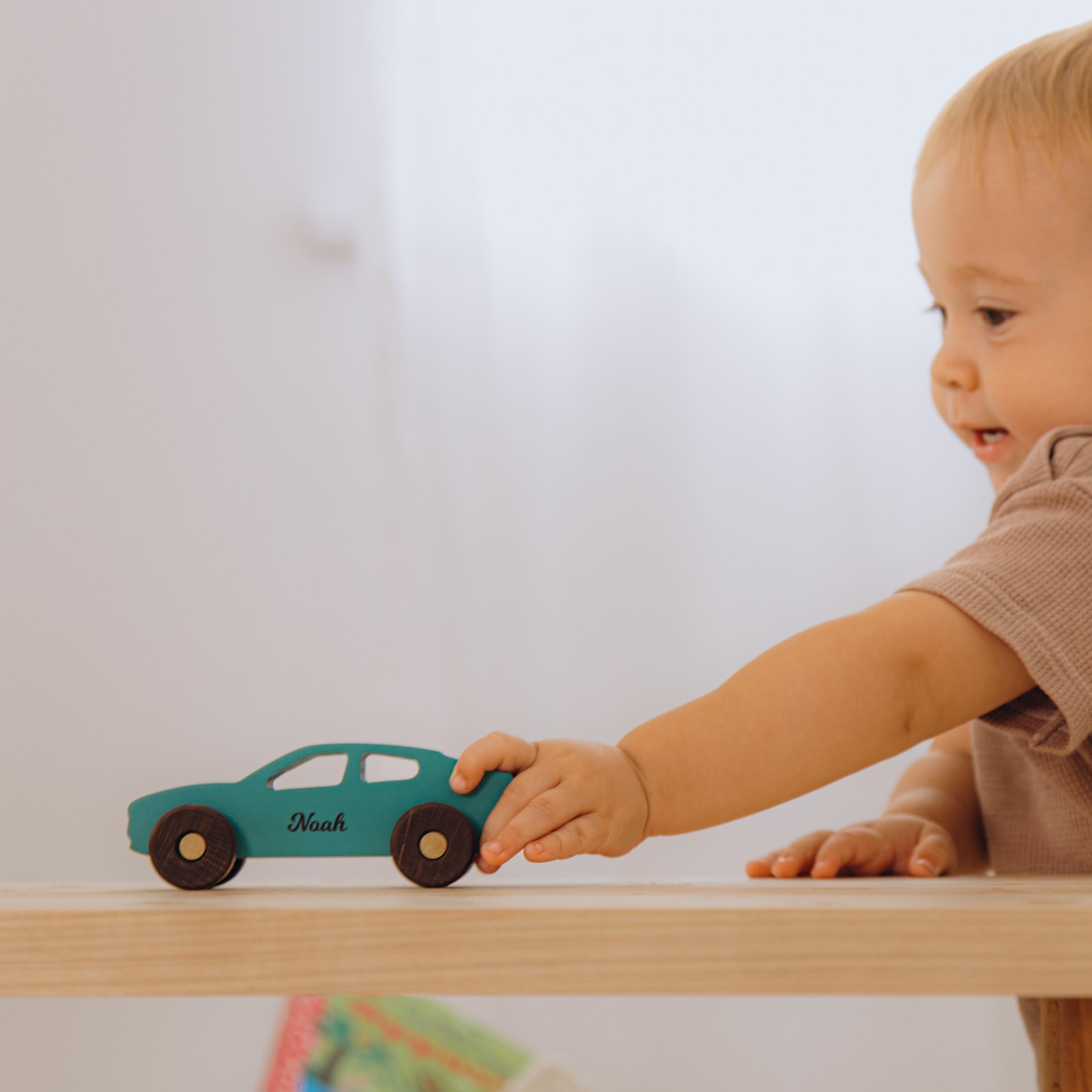 Collect Wooden Cars With Names, Sensory Toys For Toddlers, Baby Birthday Gift, Wooden Truck Toy, Personalized Gift For Kids, First Christmas