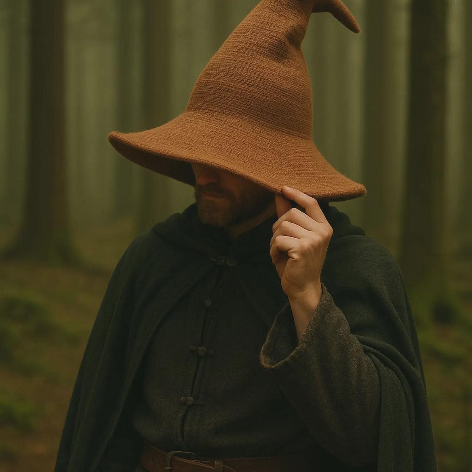 Medieval Witch Hat, Halloween Witchy Accessories for Ren Faire, Renaissance Fantasy Hat, Ren Fair Vintage Hat, Witchy Gothic Vampire Hat