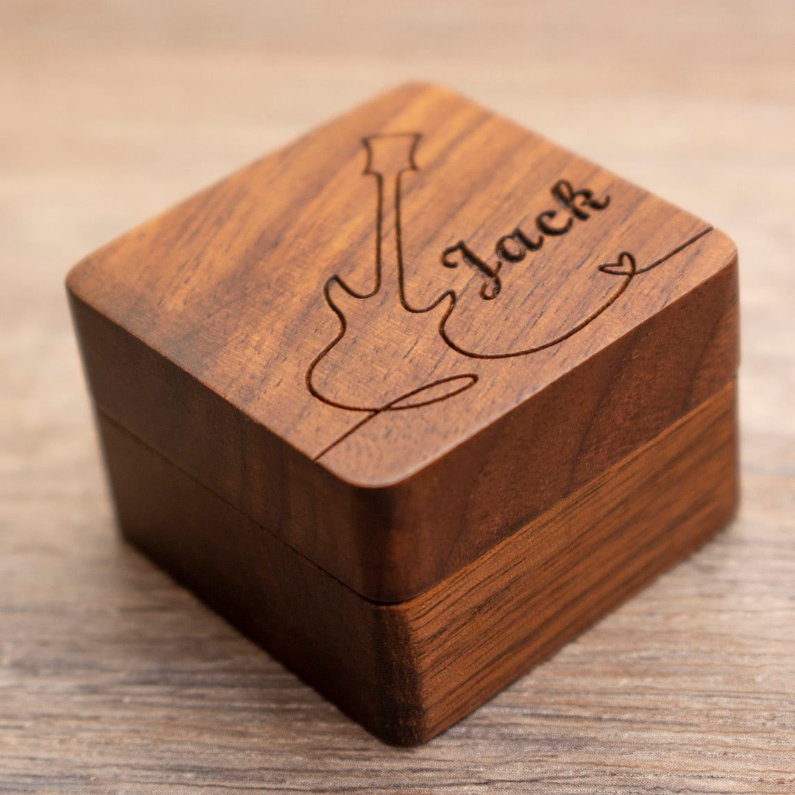 Personalized Wooden Guitar Picks with Case, Custom Guitar Pick Holder