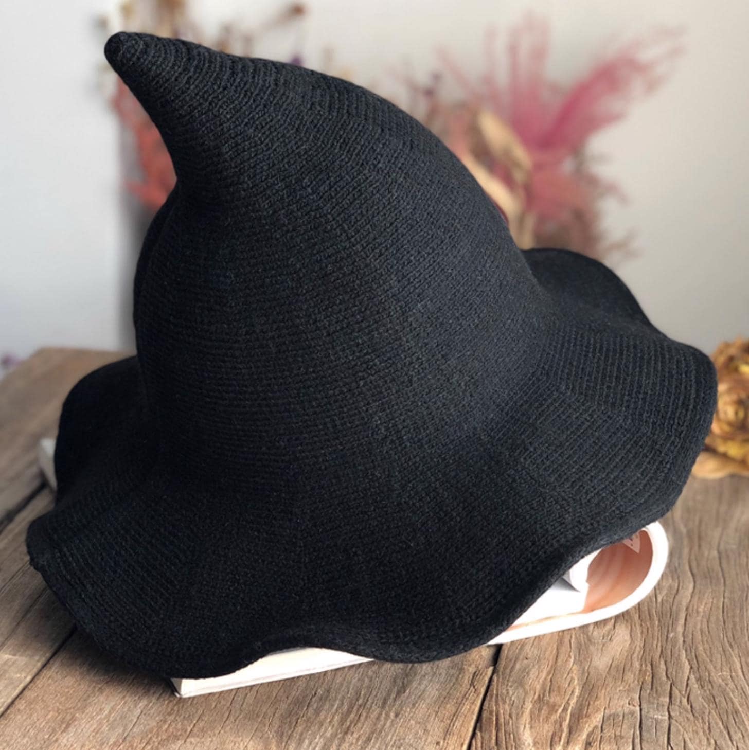 Medieval Witch Hat, Halloween Witchy Accessories for Ren Faire, Renaissance Fantasy Hat, Ren Fair Vintage Hat, Witchy Gothic Vampire Hat