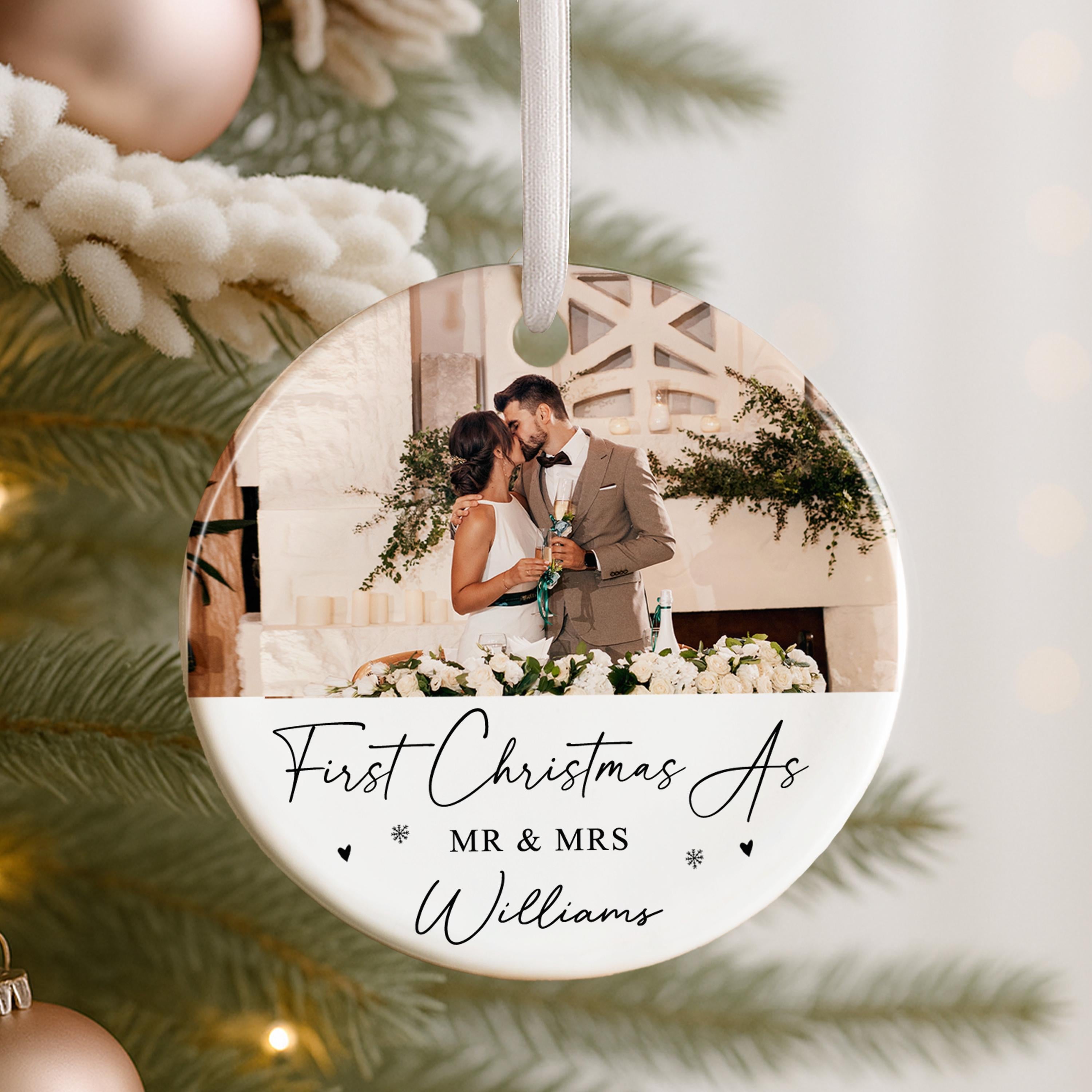 Personalised 1st Christmas as Mr and Mrs Bauble | First Christmas as Mr and Mrs Bauble, 1st Christmas Married Decoration