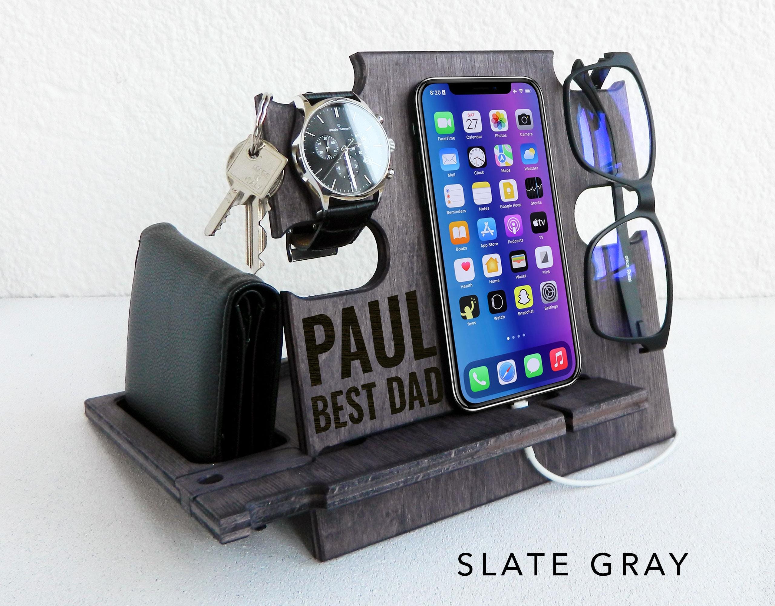Gift for Men Docking Station, It keeps all personal items organized, Gift for Him, Christmas Gift, Personalized Gift, Gift for Husband