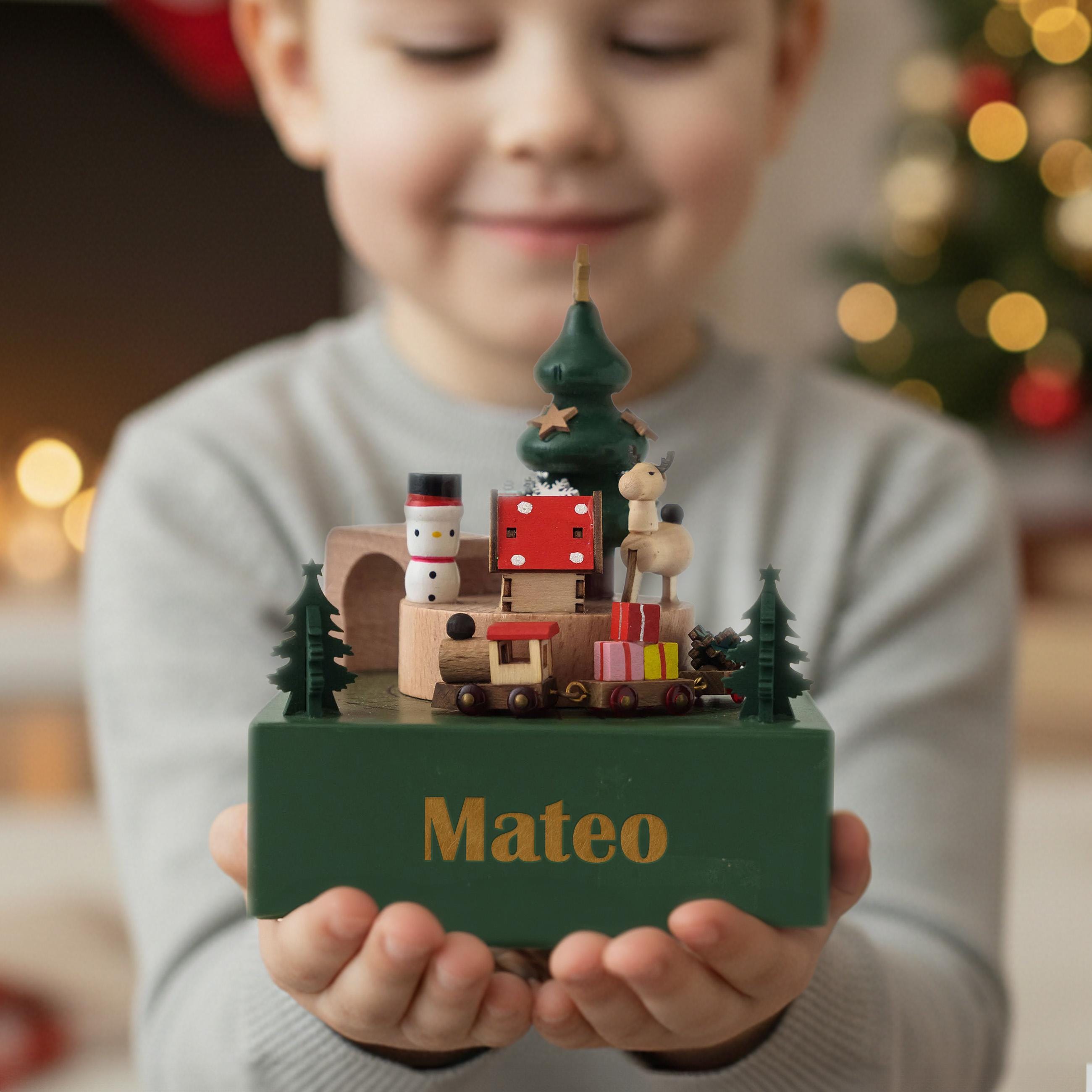 Personalized Wooden Train Music Box, Baby Shower Gift, 1st Birthday Gift, Keepsake Gift for Kids, Newborn Gifts, Engraved Name Music Box