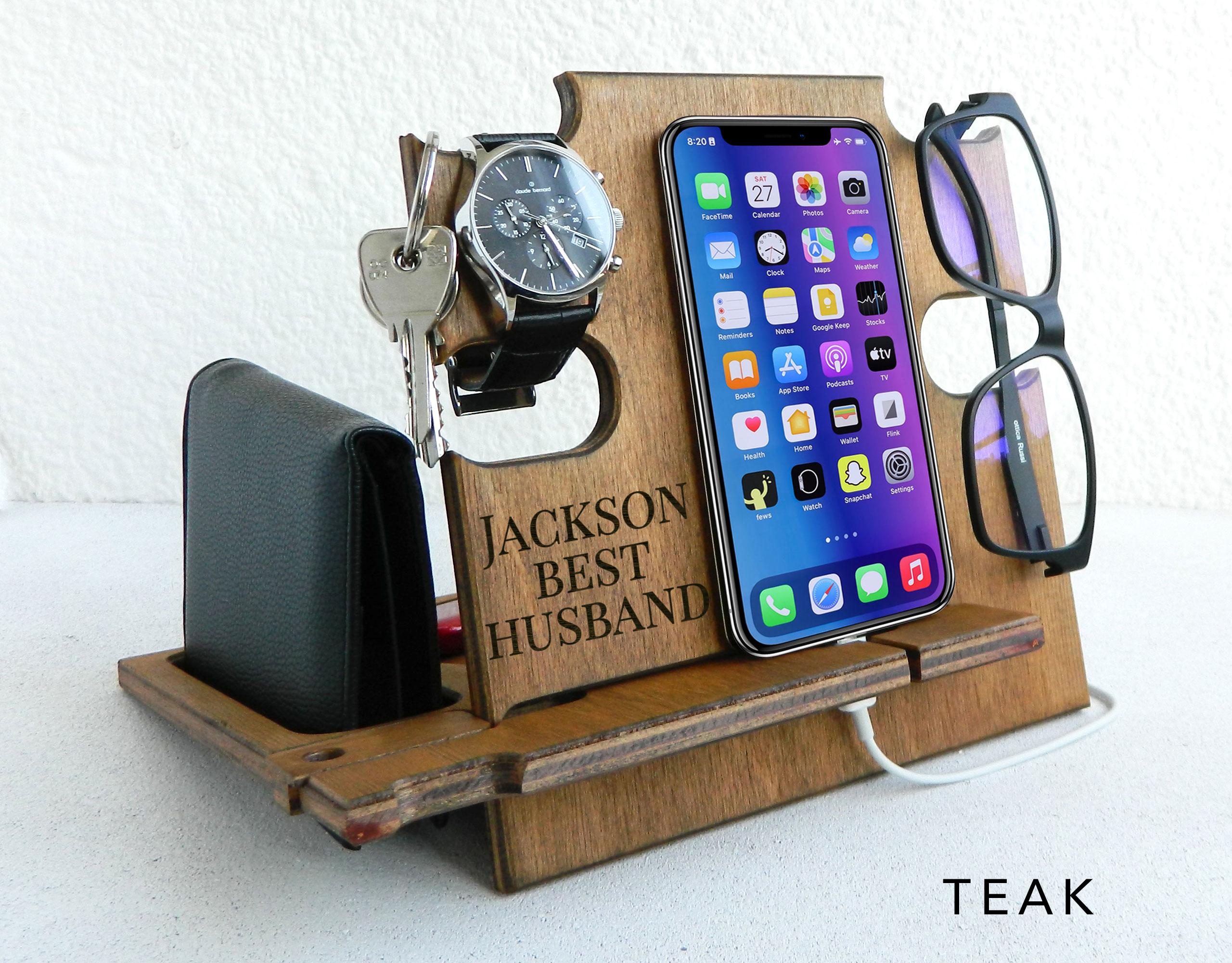 Gift for Men Docking Station, It keeps all personal items organized, Gift for Him, Christmas Gift, Personalized Gift, Gift for Husband