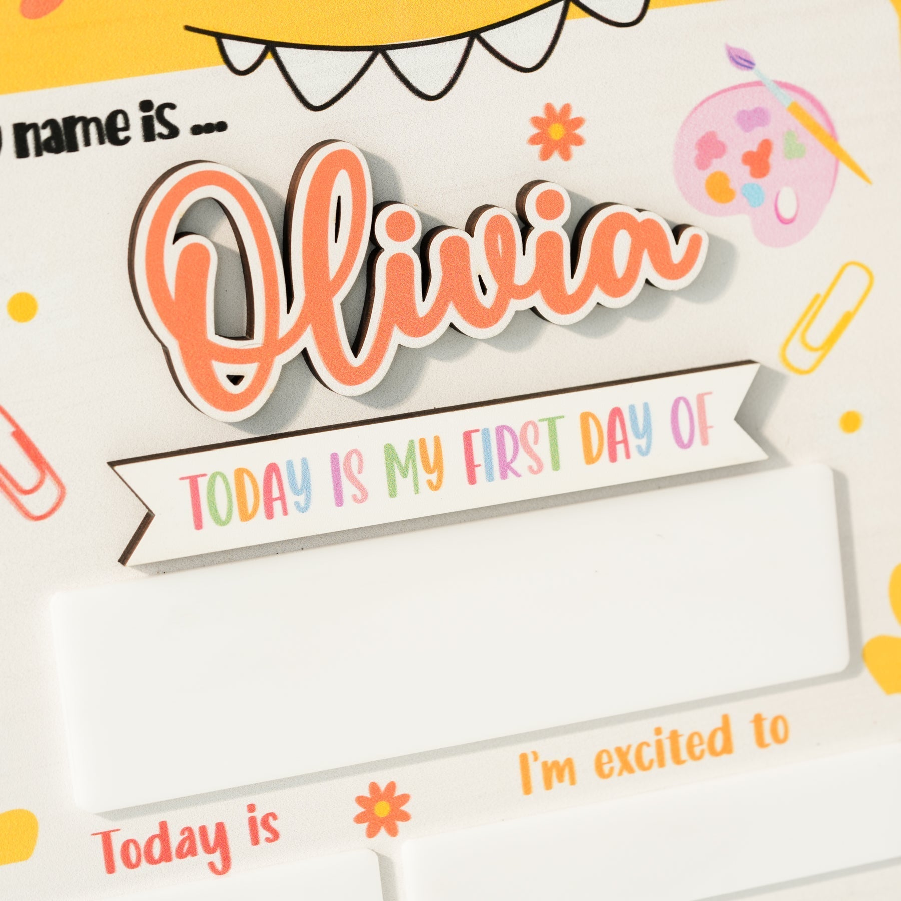 Back to School Sign Dino, Custom Kids School Board Sign