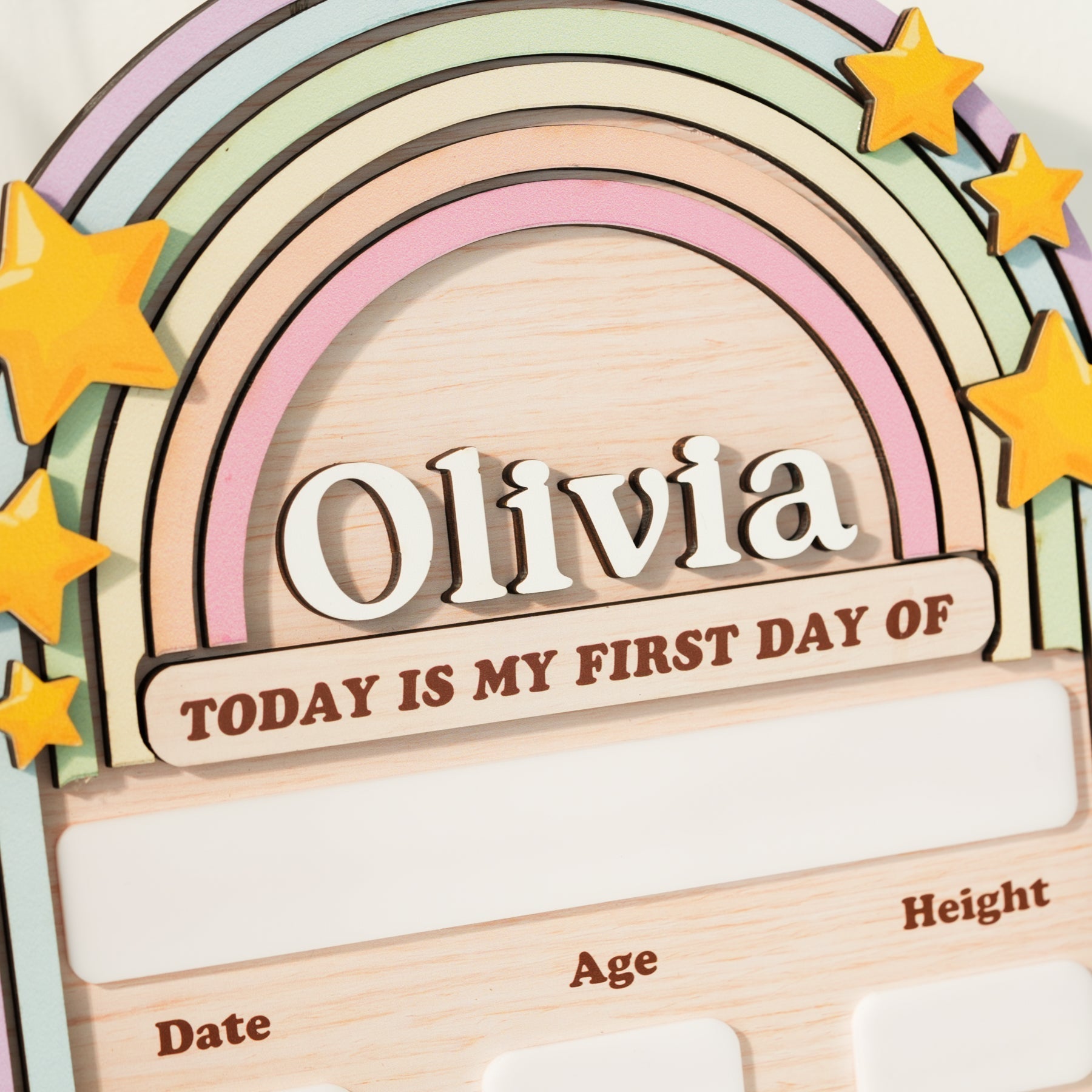 Back to School Sign Rainbow, Custom Kids School Board Sign