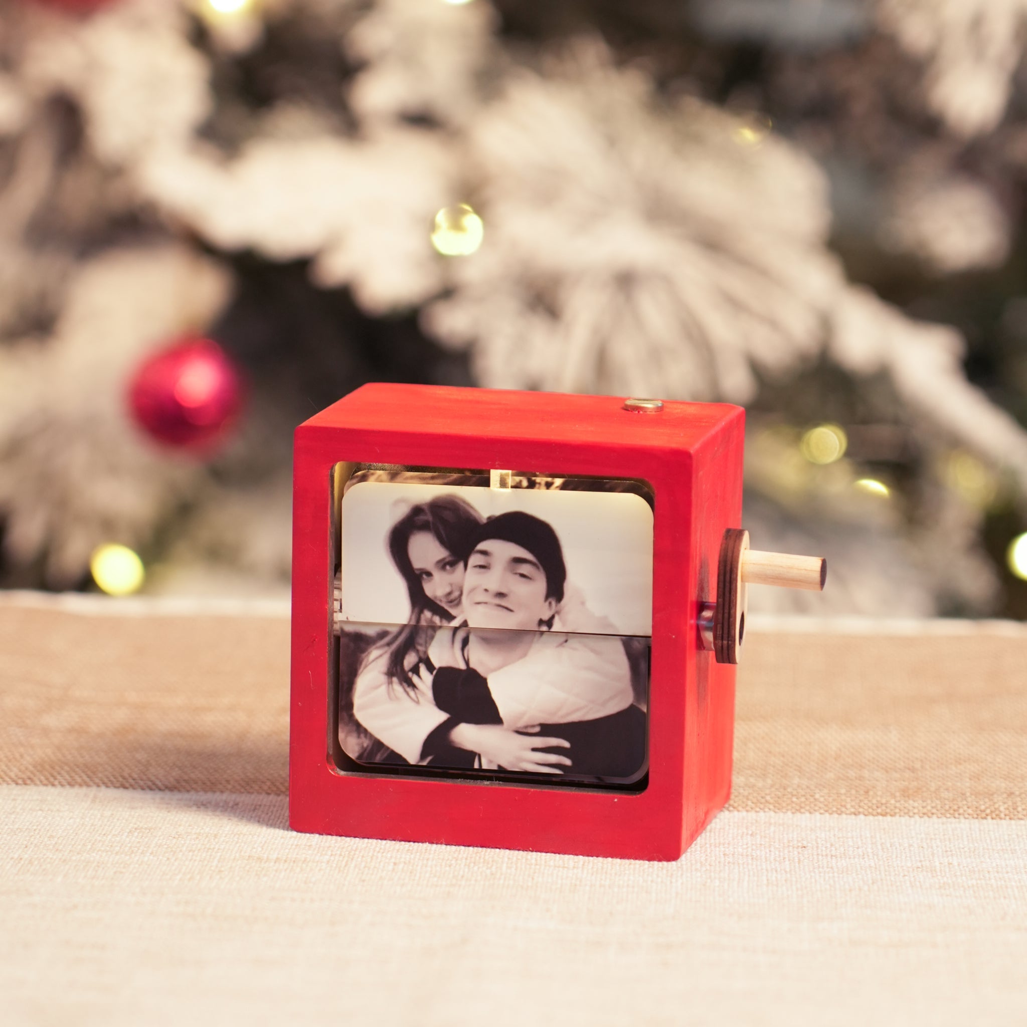 Personalized Flip Photo Box Christmas – Capture Moments, Forever