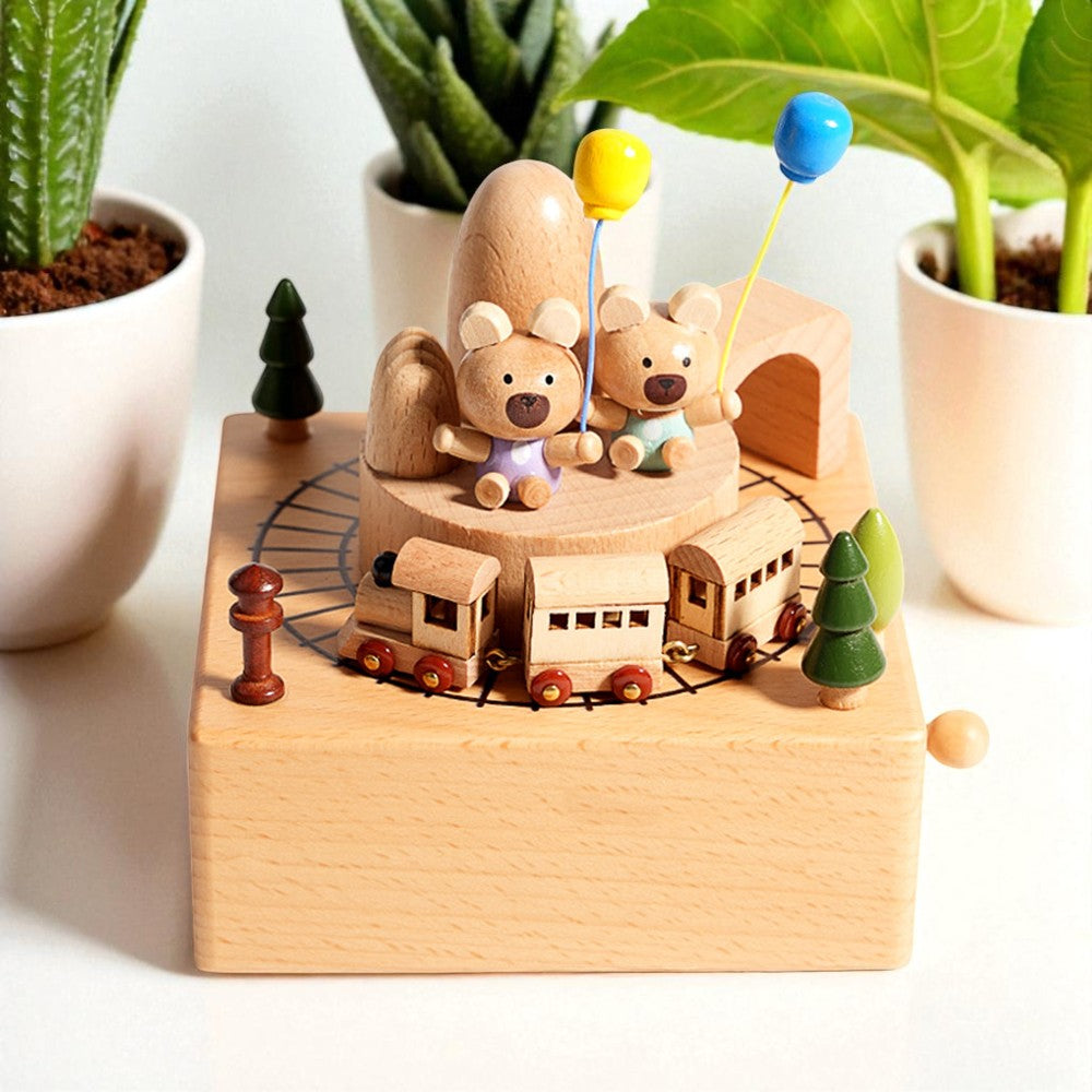 Personalised Wooden Musical Box, Engraved Name Music Box, Baby Shower Gift,Holiday Gift,Nursery Decor, Christmas Musical Box