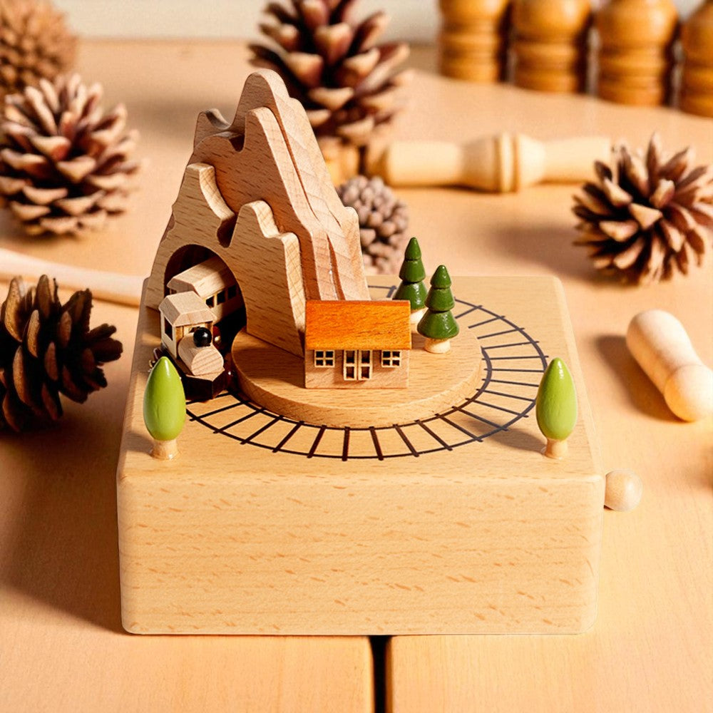 Personalised Wooden Musical Box, Engraved Name Music Box, Baby Shower Gift,Holiday Gift,Nursery Decor, Christmas Musical Box