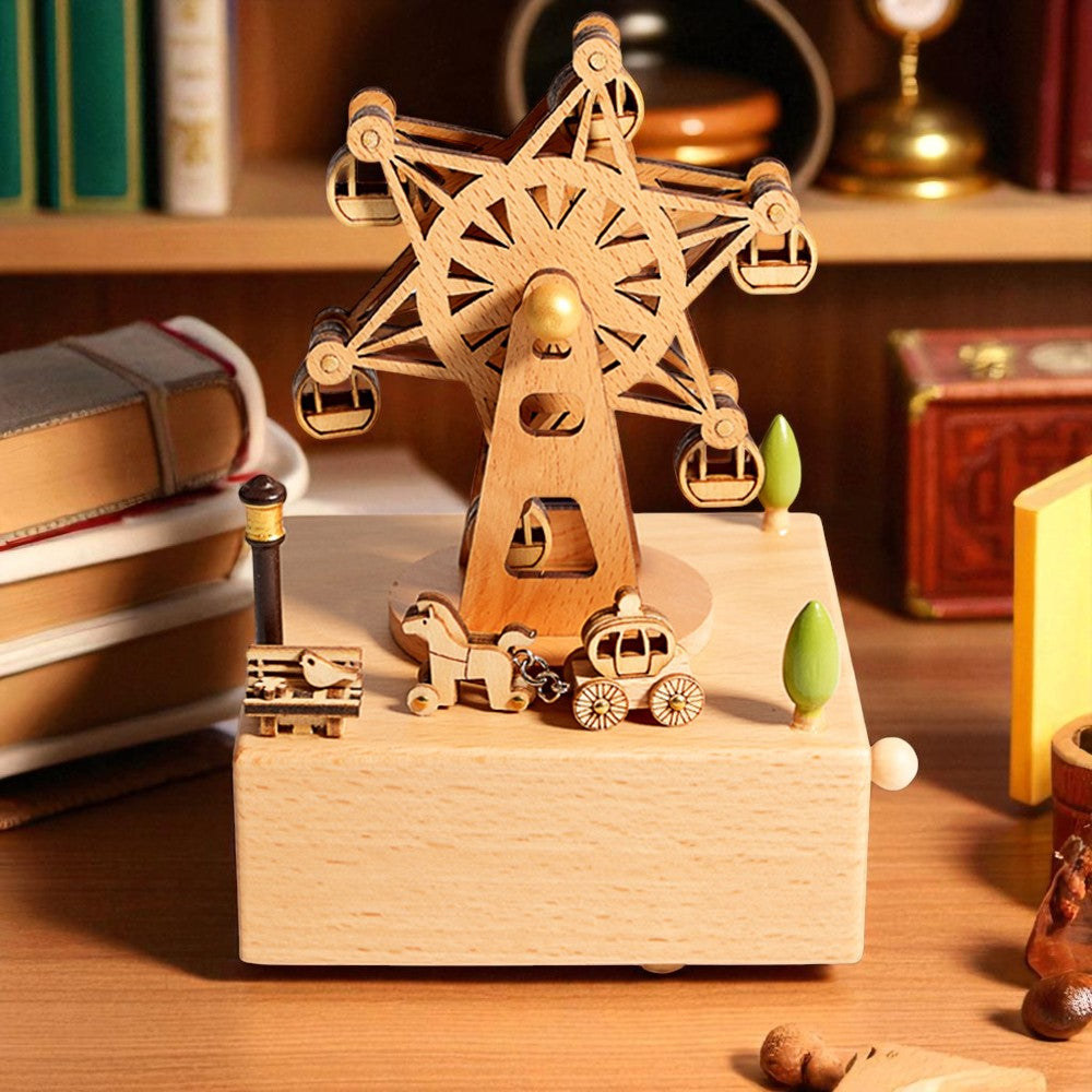 Personalised Wooden Musical Box, Engraved Name Music Box, Baby Shower Gift,Holiday Gift,Nursery Decor, Christmas Musical Box