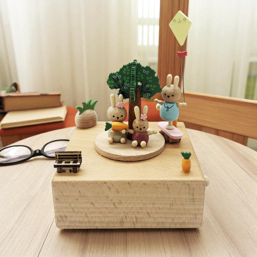 Personalised Wooden Musical Box, Engraved Name Music Box, Baby Shower Gift,Holiday Gift,Nursery Decor, Christmas Musical Box