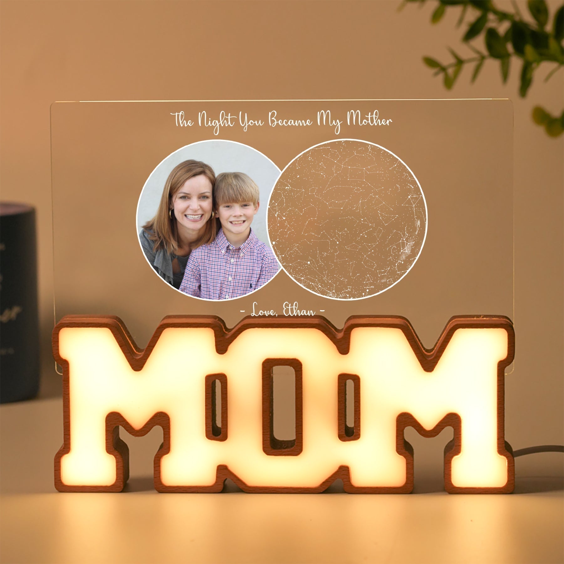 Custom Star Map MOM Light – The Moment You Became My Mom