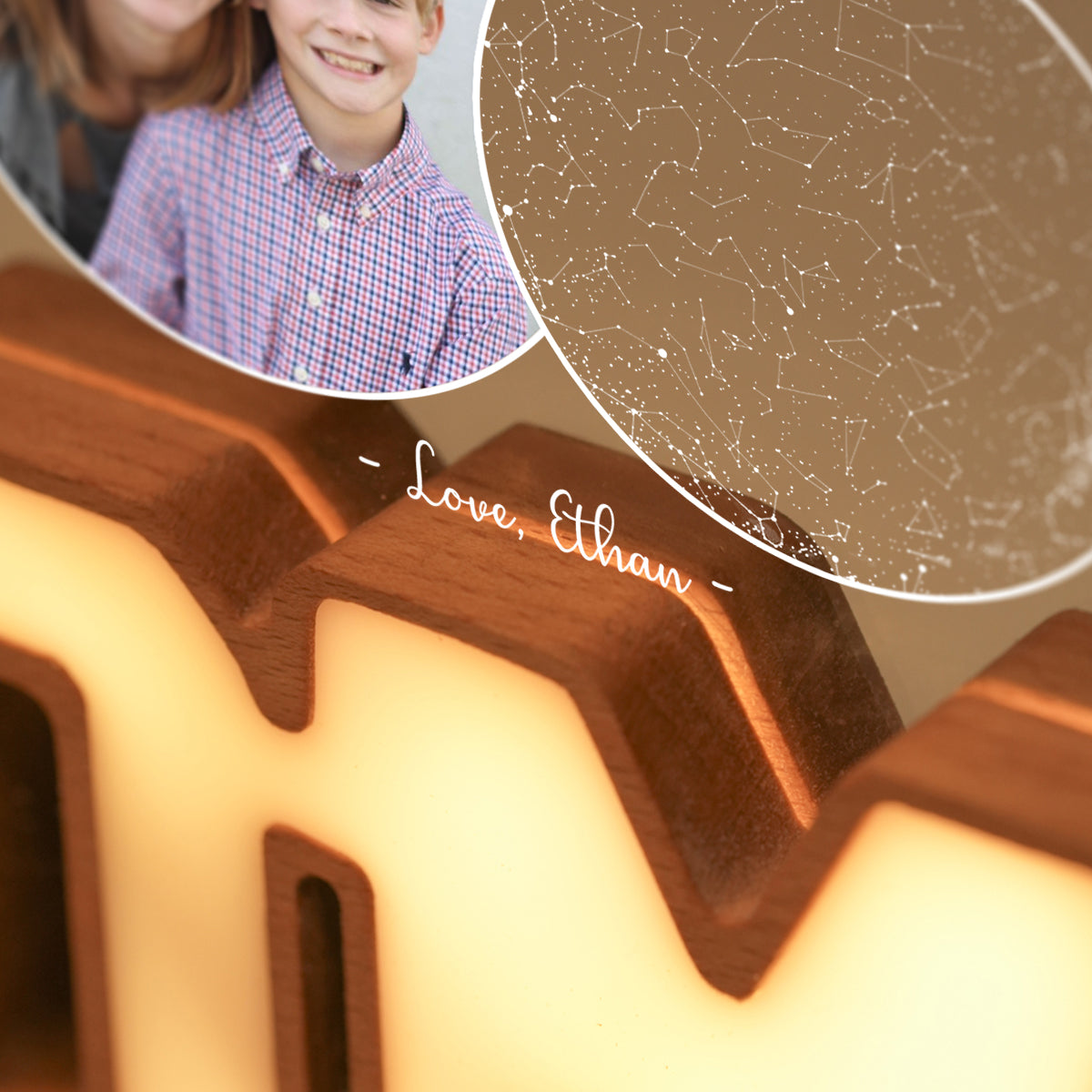 Custom Star Map MOM Light – The Moment You Became My Mom