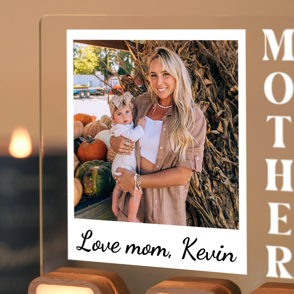 Personalized MOM Letter Night Light - Mother Meaning