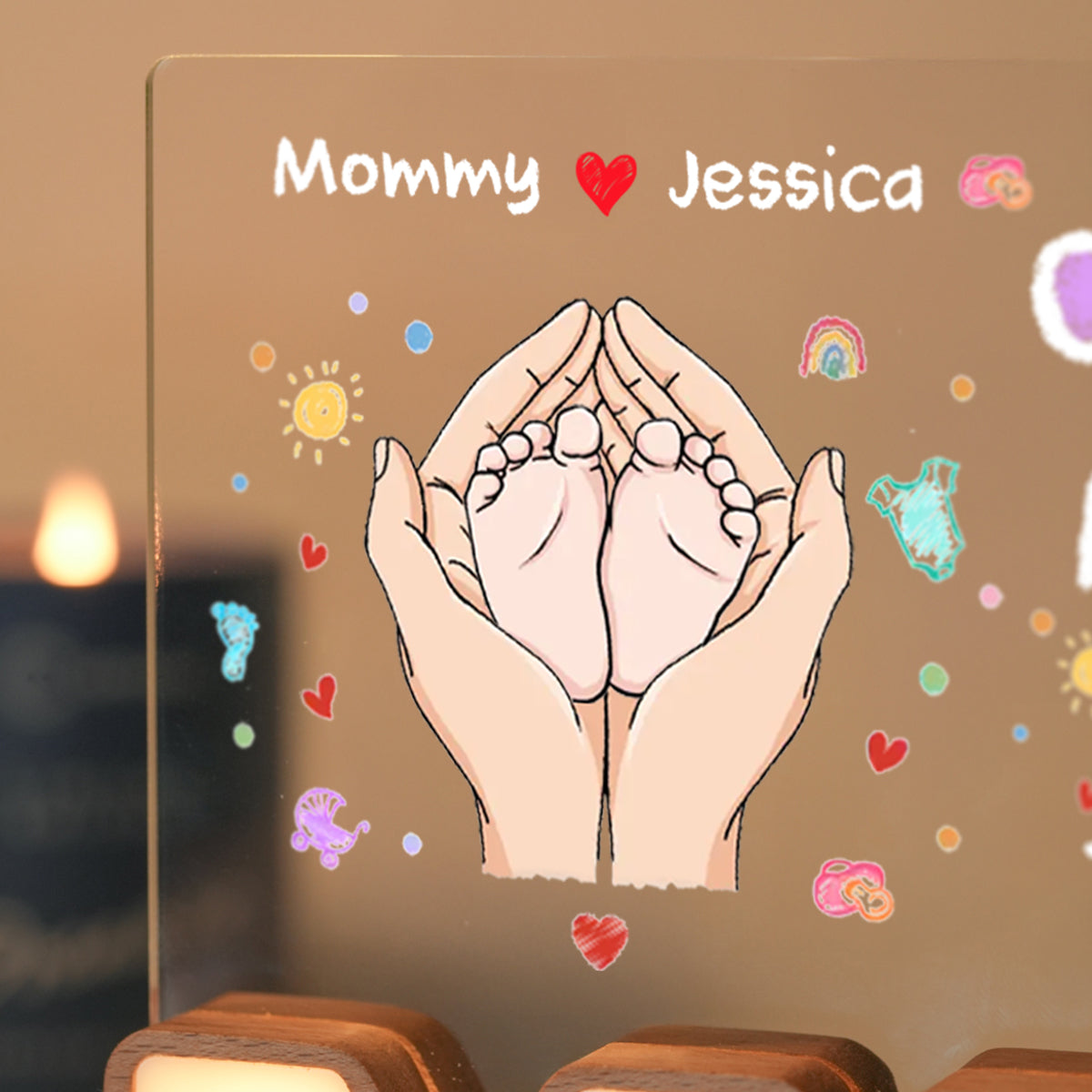Personalized MOM Letter Night Light - Our First Mother's Day Together
