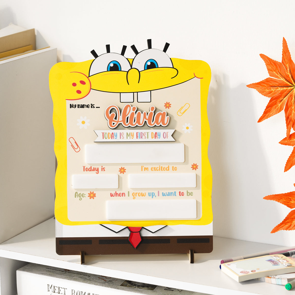 Back to School Sign Sponge, Custom Kids School Board Sign