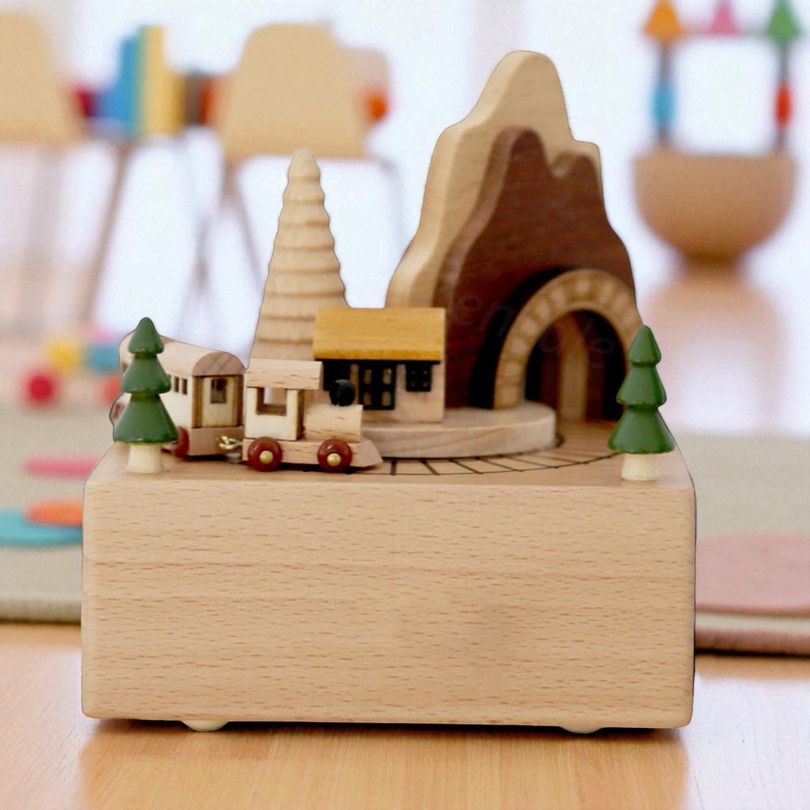 Personalized Wooden Train Music Box, Baby Shower Gift, 1st Birthday Gift, Keepsake Gift for Kids, Newborn Gifts, Engraved Name Music Box