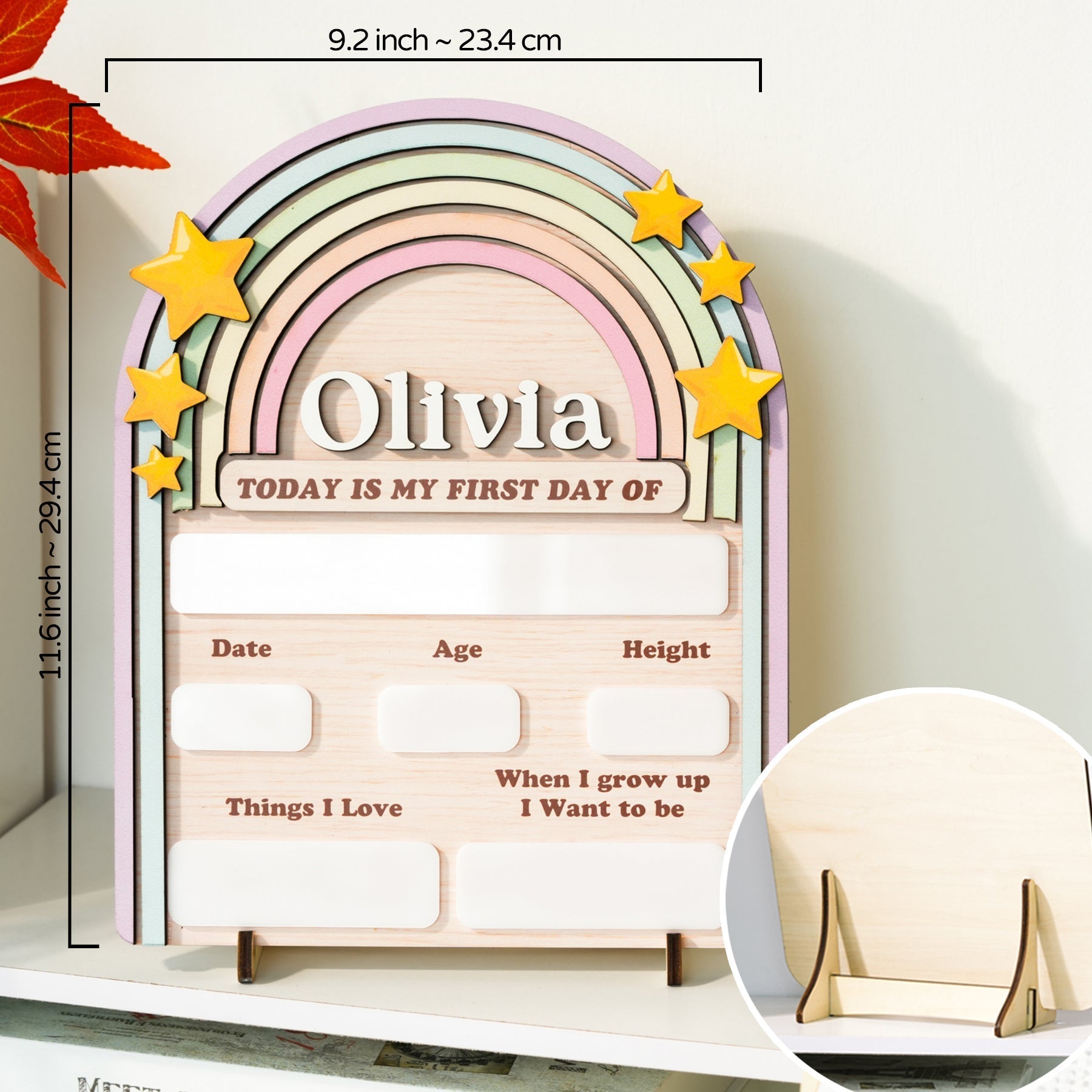 Back to School Sign Rainbow, Custom Kids School Board Sign