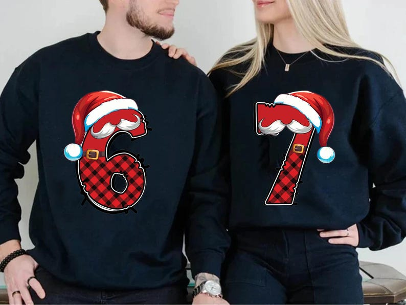 6 7 Shirts, Couples Halloween Costume, Funny Matching Tees, Trendy Teen Halloween Costume Shirt, 67 trend