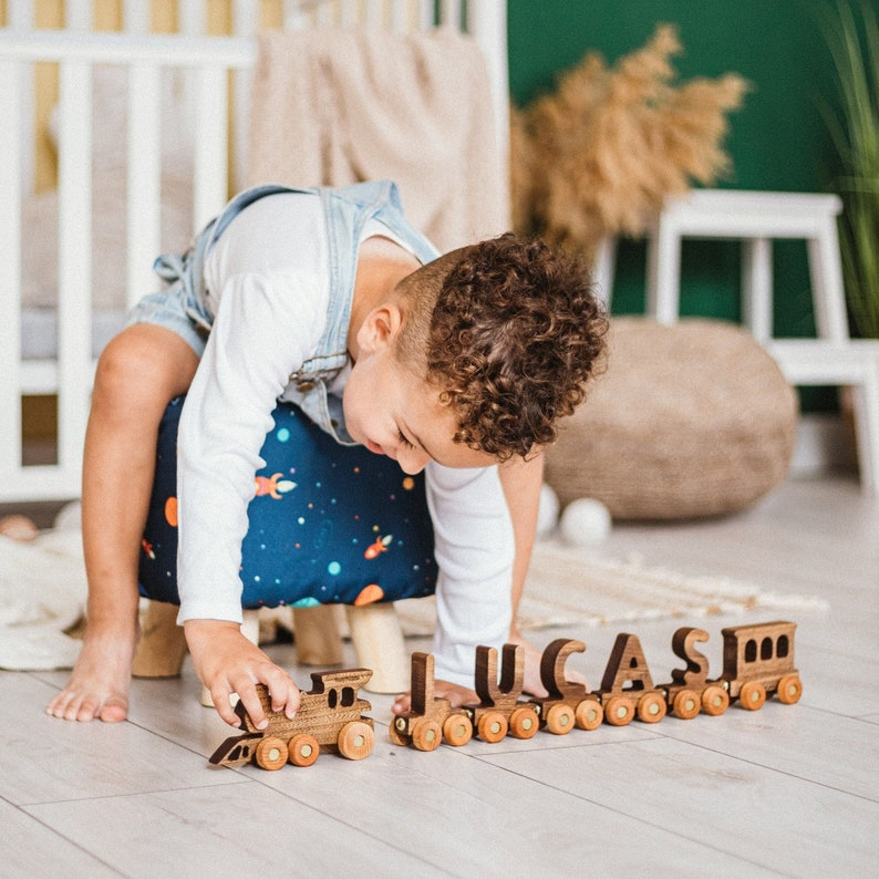 Custom Wooden Train With Name