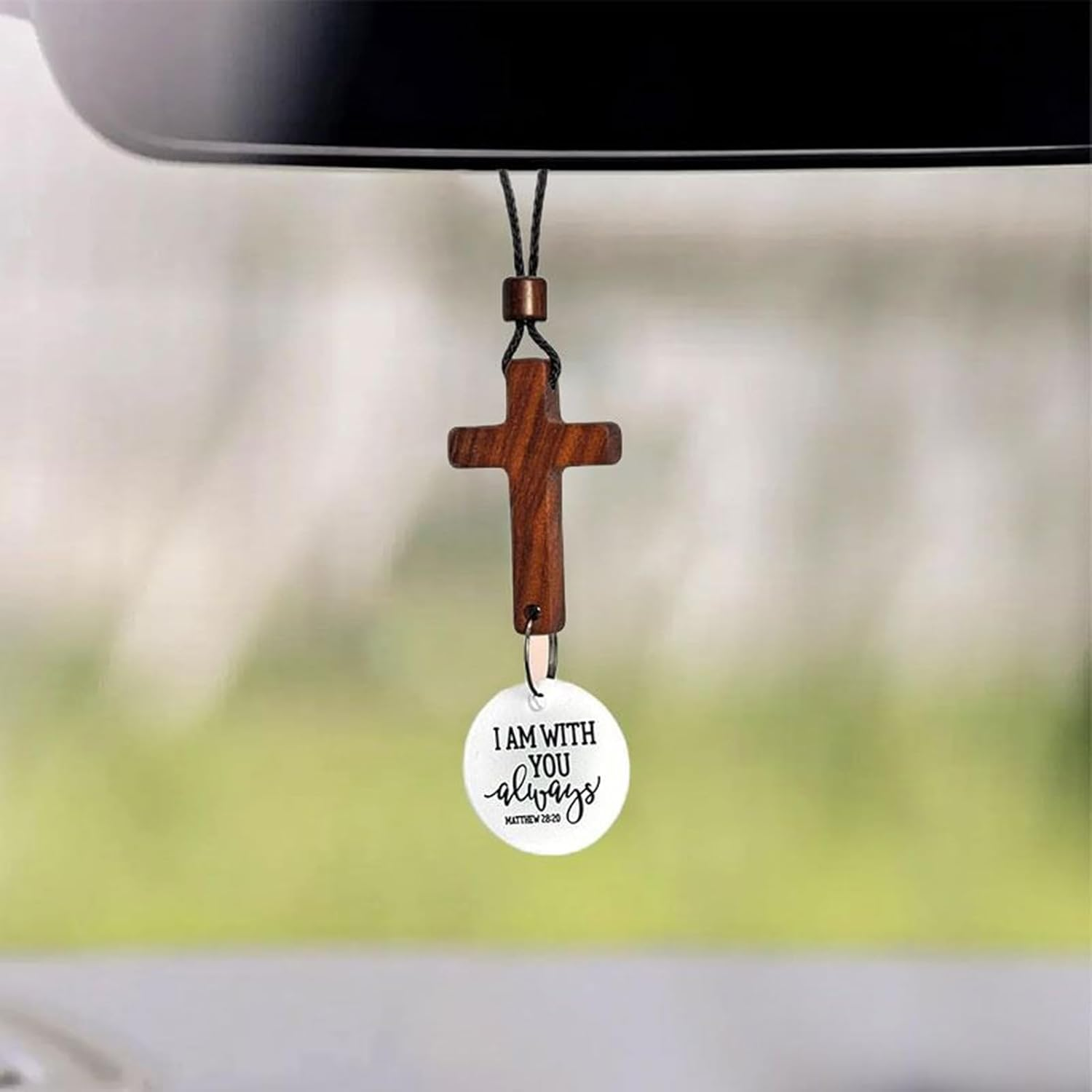 Car Hanging Ornament Blessing Pendant Crosses Ornament Religious Symbol For Mirror Mounting And Devotional