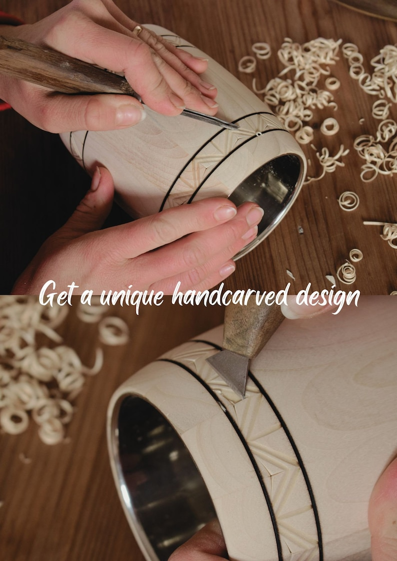 EXCLUSIVE hand carved wooden mug Groom Best man Groomsman gift viking tankard 5 anniversary for him Christmas Dad Husband personalize gift