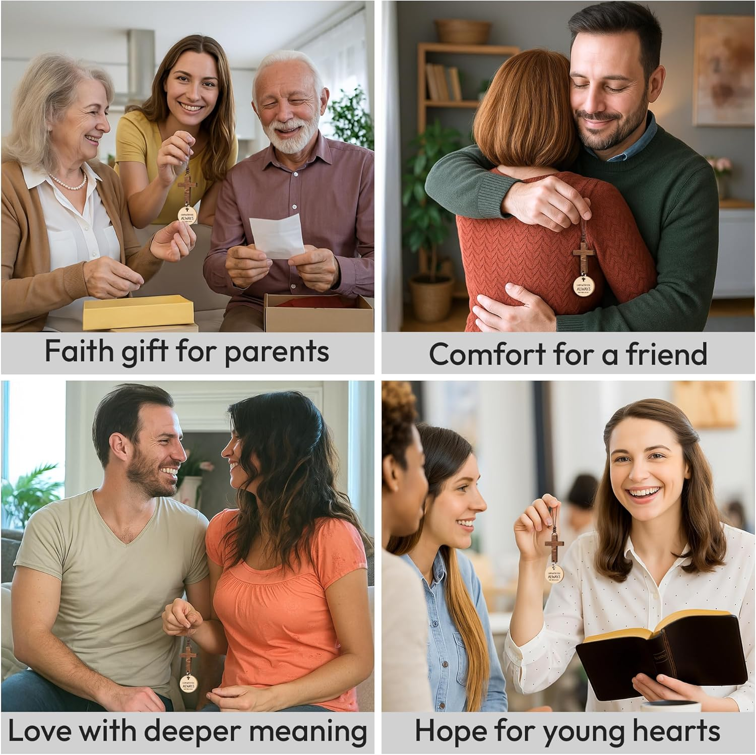 Car Hanging Ornament Blessing Pendant Crosses Ornament Religious Symbol For Mirror Mounting And Devotional