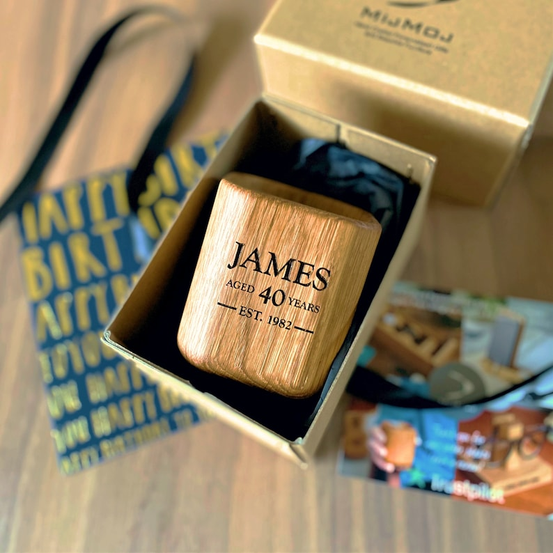 Personalised 80th Birthday Whiskey Tumbler