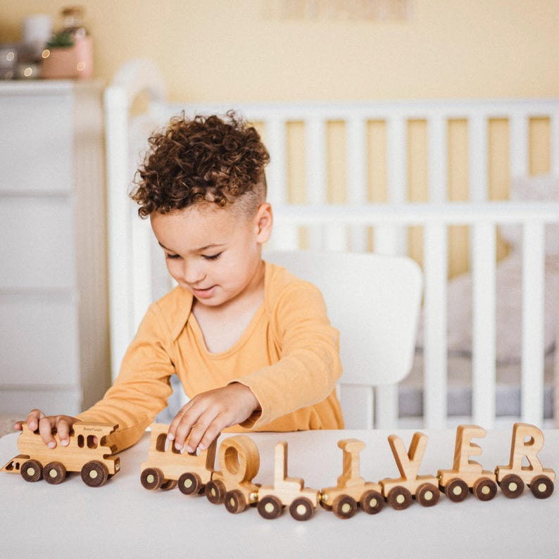 Custom Wooden Train With Name