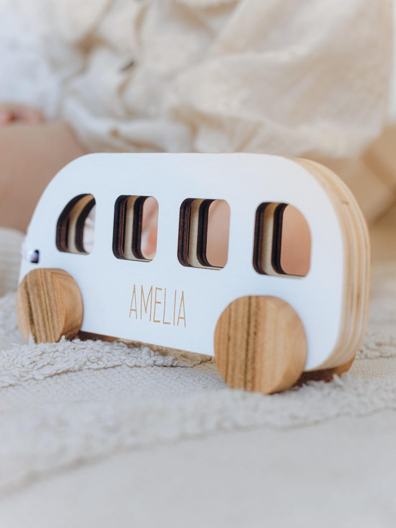 Personalized Wooden Bus
