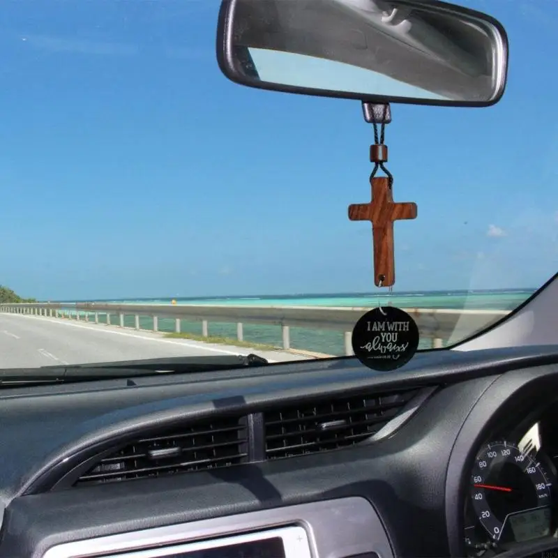 Car Hanging Ornament Blessing Pendant Crosses Ornament Religious Symbol For Mirror Mounting And Devotional