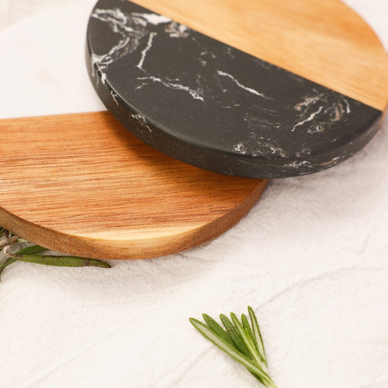 Personalized Family Names Coaster, Custom Marble Wooden Coaster, Wedding Favors Bulk Engraved Coasters, Engagement/Wedding/Housewarming Gift