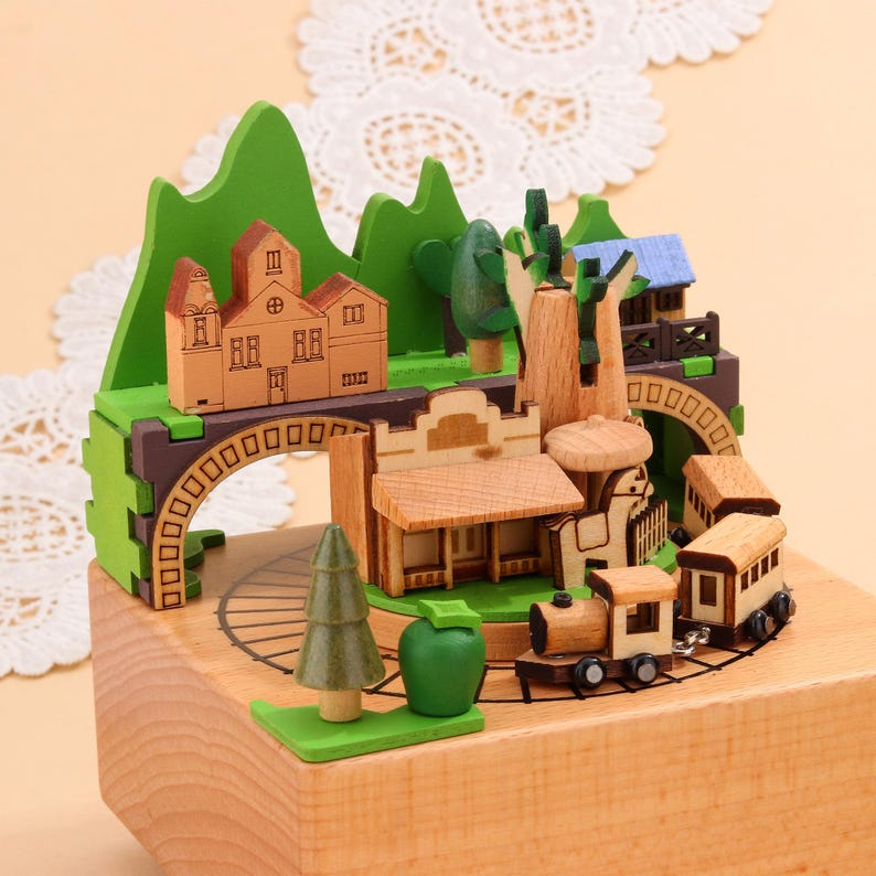 Personalized Wooden Ferris Wheel Music Box