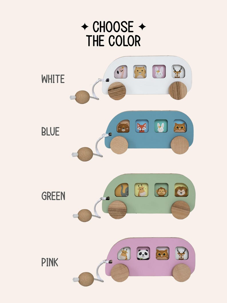 Personalized Wooden Bus