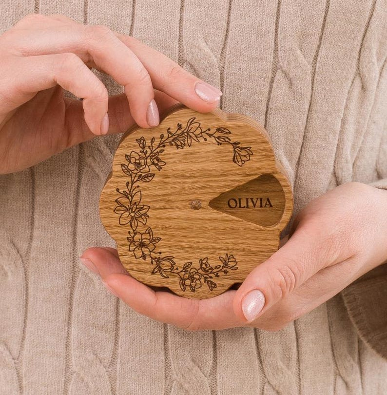 Wooden Pill Case 7 Day, Daily Pill Organizer, Pill Container, Weekly Pill Box, Vitamin Organizer