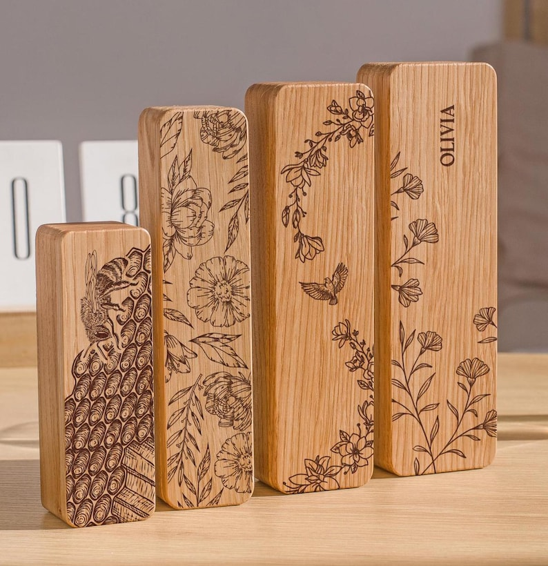 7 Day Pill Box For Purse With Custom Name, Wooden Pill And Vitamin Organizer, Birth Control Case, Small Pill Container And Trinket Box Gift