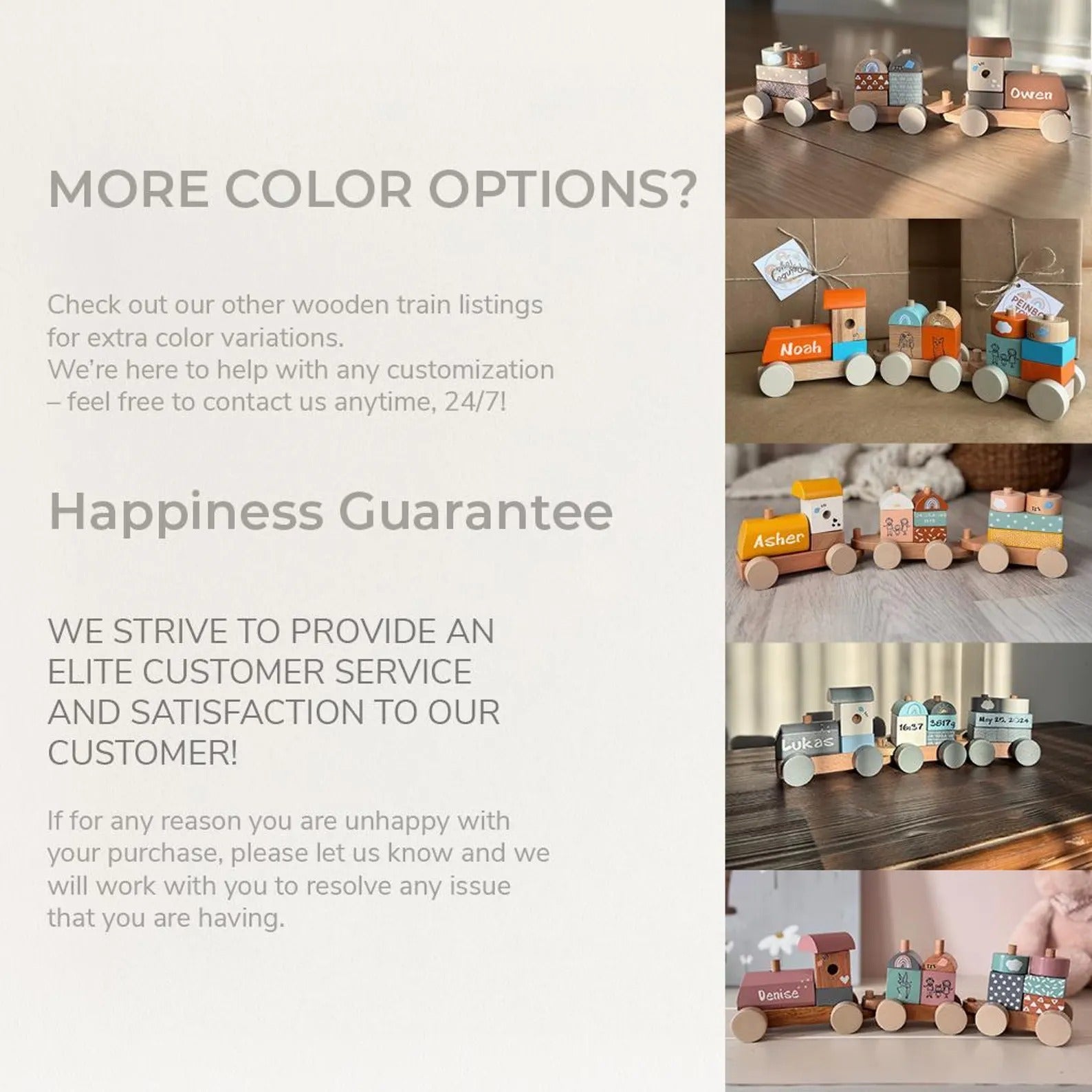 Personalized Wooden Train: Montessori Baby Keepsake, Nursery Decor