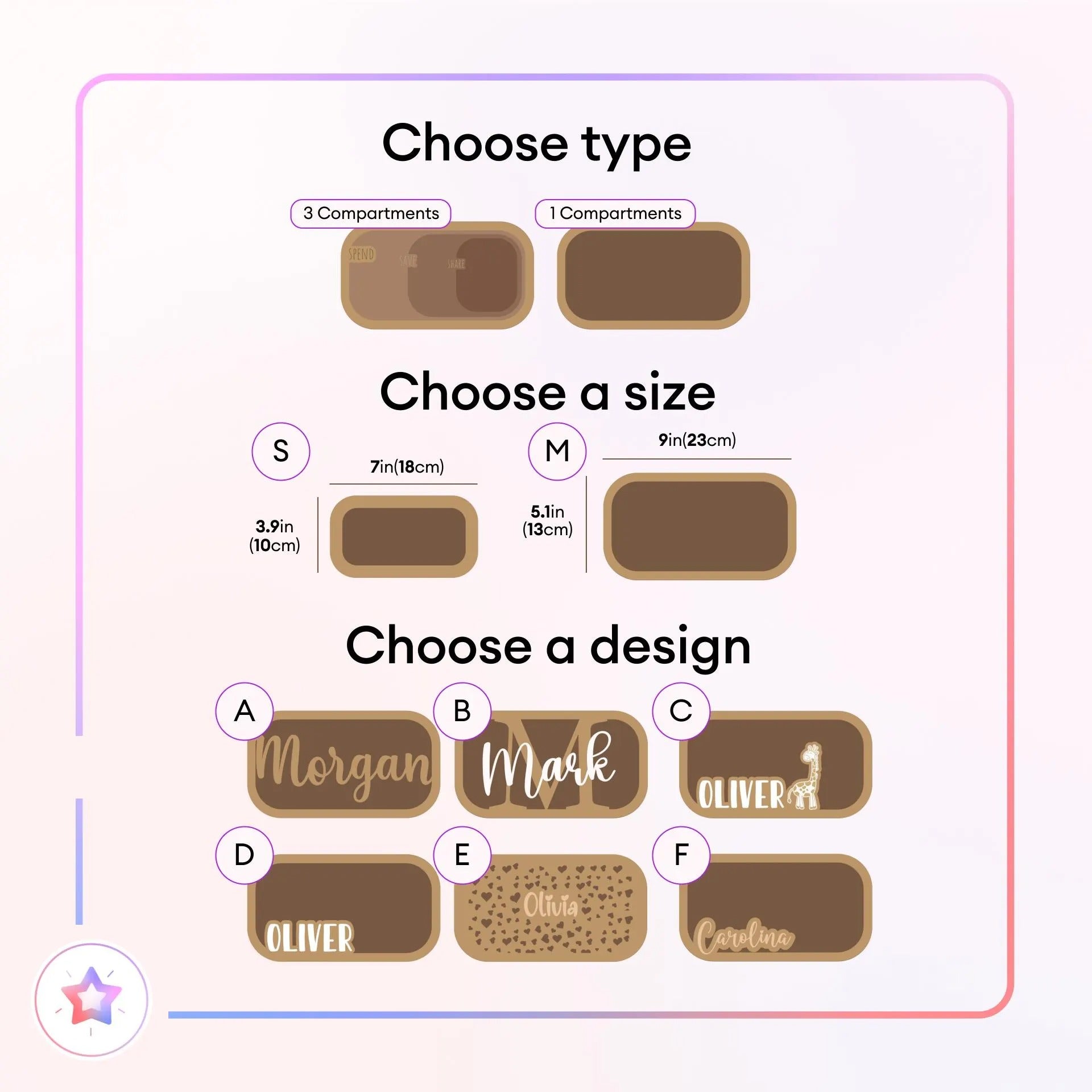 Personalized Wooden Piggy Bank: Montessori Savings Box for Kids