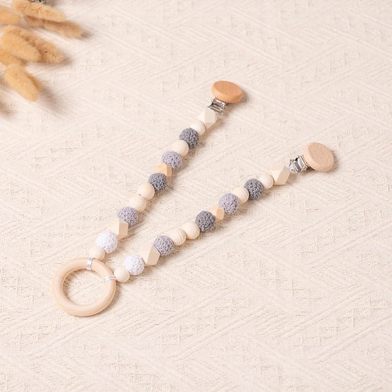 Personalized Baby Gifts, Baby Stroller Chain, Baby Stroller Pendant, Pram Garland with Wooden Toy, Baby Shower Gift, Newborn Gifts