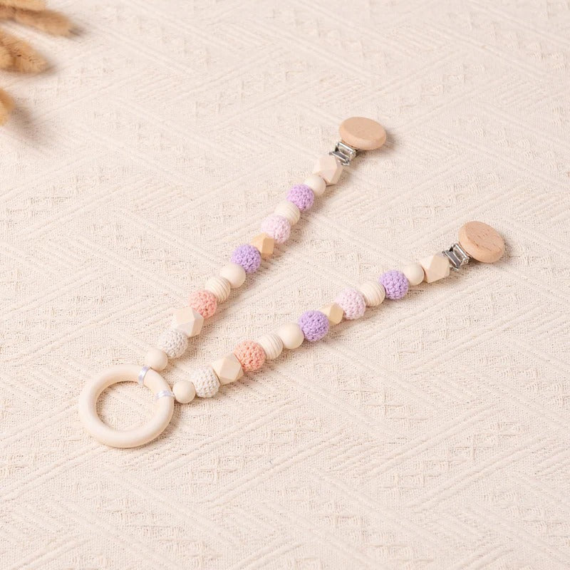 Personalized Baby Gifts, Baby Stroller Chain, Baby Stroller Pendant, Pram Garland with Wooden Toy, Baby Shower Gift, Newborn Gifts