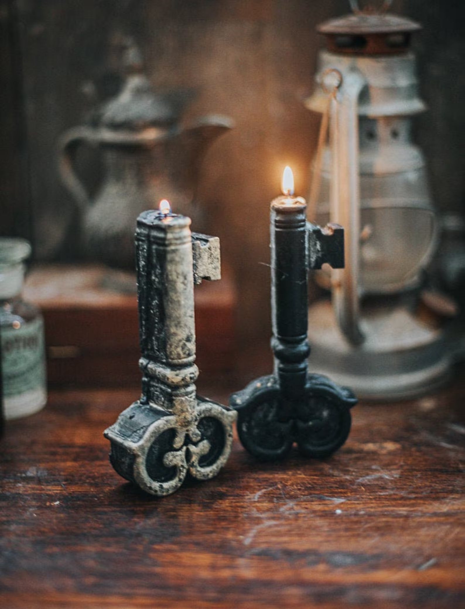 Candle big Key Victorian witch