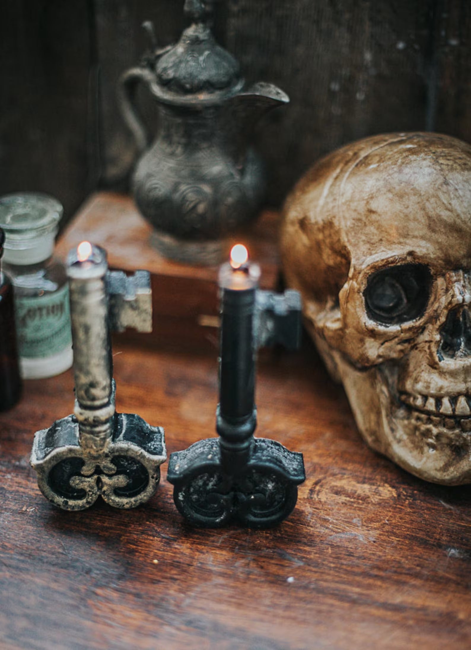 Candle big Key Victorian witch