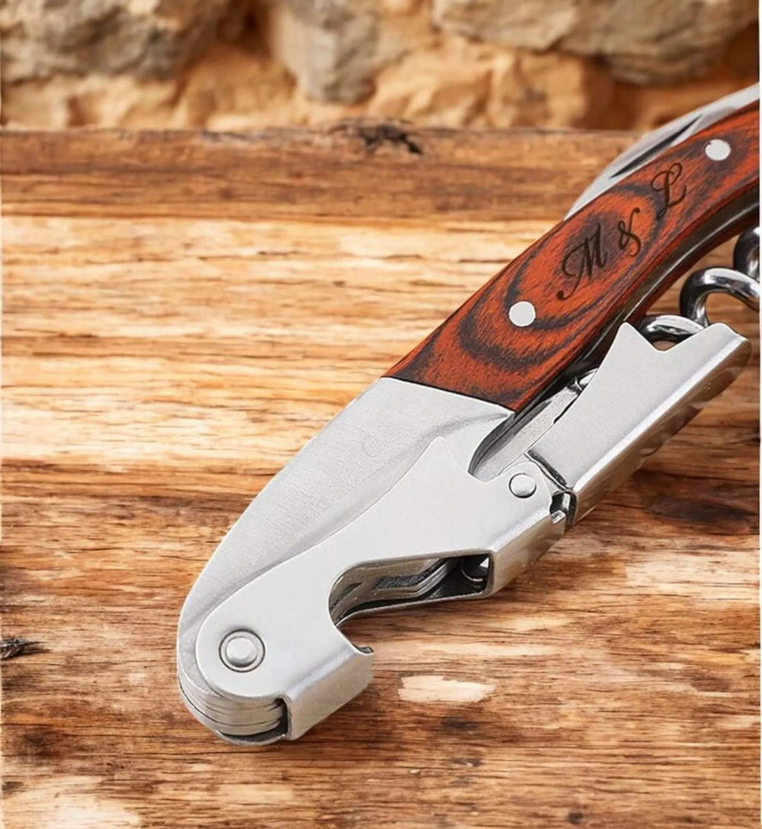 Personalized CORKSCREW Wine Bottle Opener Groomsmen Gift for Him Dad Men Bridesmaid Her Women Mom Wedding Birthday Boyfriend Custom Engraved