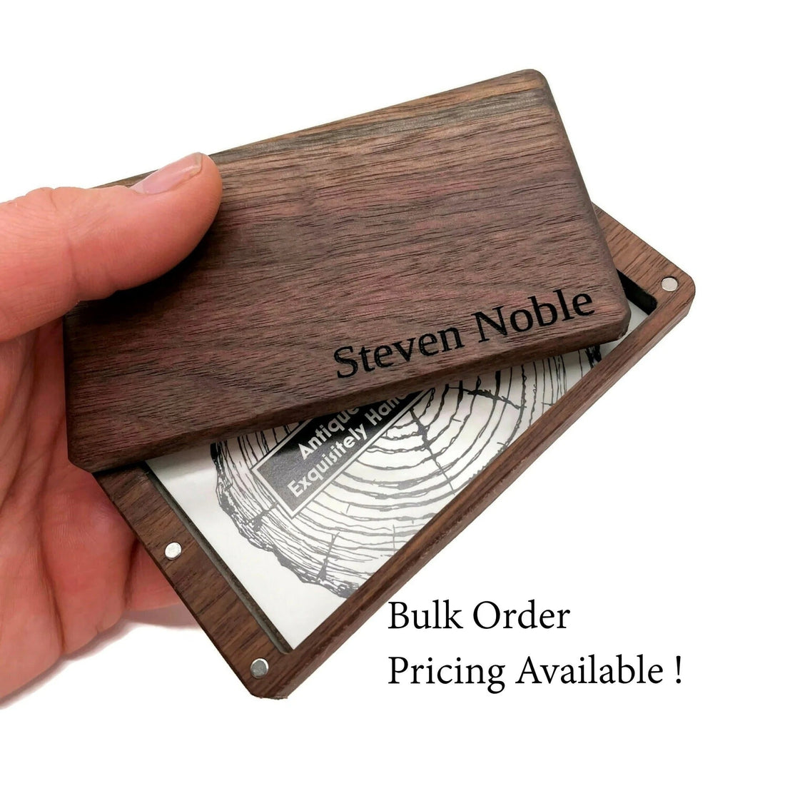 Business Card holder Unique Customizable Wooden Card Case for Corporate Gifts, Personalized Business Card Case Holder