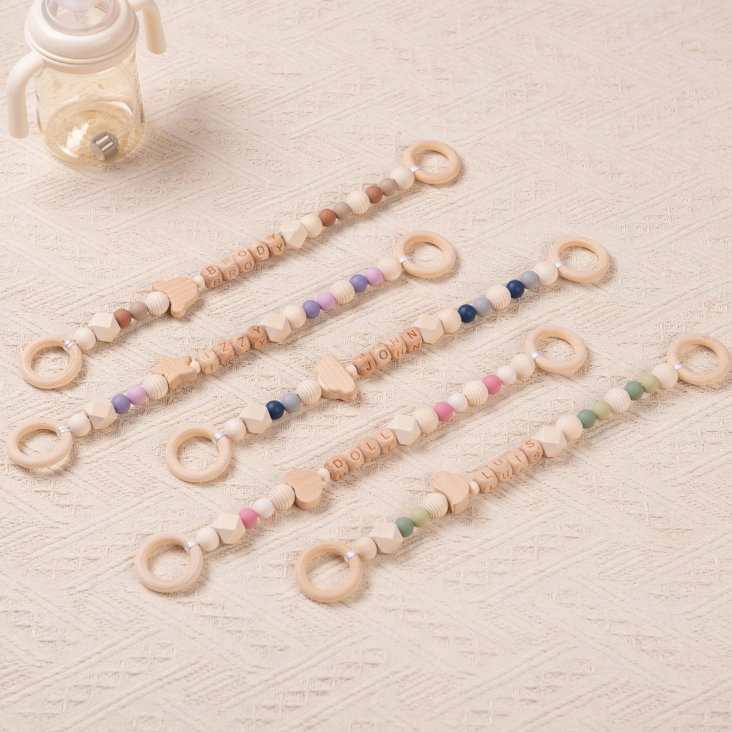 Custom Baby Bottle Leash, Baby Bottle Strap, Baby Tumbler Holder, Bottle Accessories, Personalized Baby Gift, Newborn Gift, Baby Shower Gift