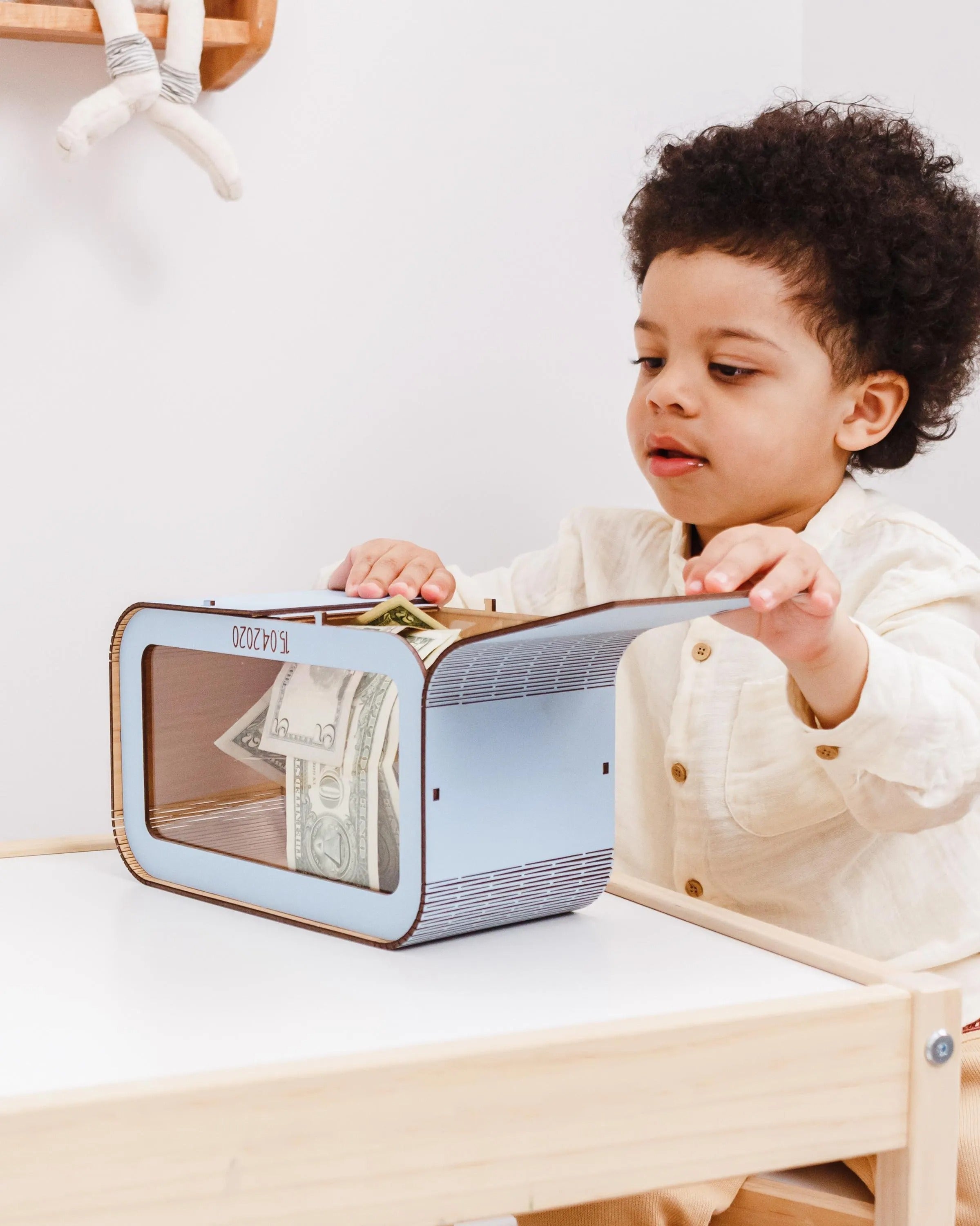 Personalized Piggy Bank for Girl, Kids Money Box with Name, Baby Girl Gift, Saving Cute Box, Wooden Piggy Bank For Child